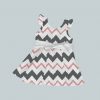 Dress with Ruffled Sleeves and Bow - Zig then Zag