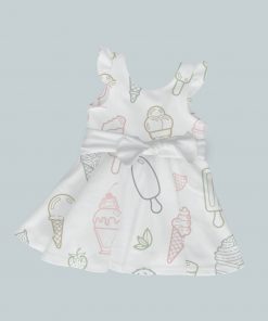Dress with Ruffled Sleeves and Bow - Summer Sweets