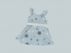 DressTankRuffleRibbon - Blue  Star Sky