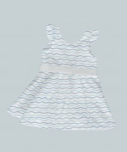 DressTankRuffleRibbon - Blue Wave