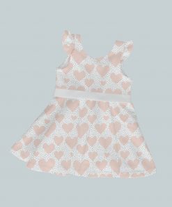 DressTankRuffleRibbon - Pink Hearts