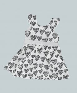 DressTankRuffleRibbon - Sketched Hearts