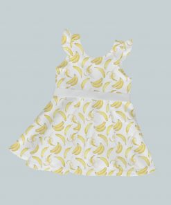 DressTankRuffleRibbon - Watercolor Banana
