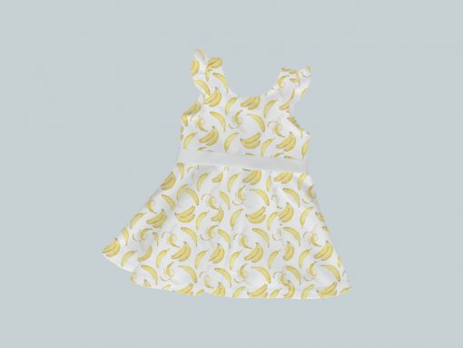 DressTankRuffleRibbon - Watercolor Banana