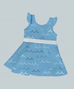 DressTankRuffleRibbon - Ocean Blue