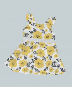 DressTankRuffleRibbon - Yellow Blossoms