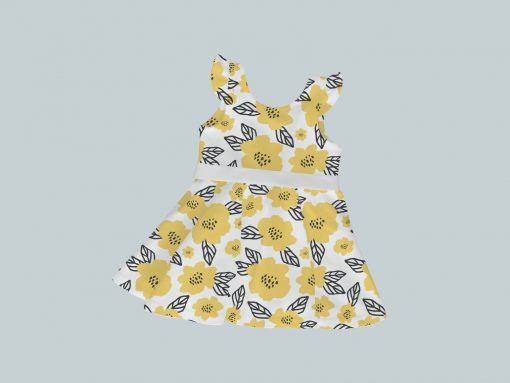 DressTankRuffleRibbon - Yellow Blossoms