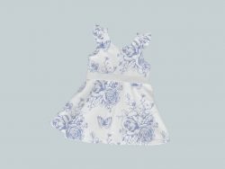 DressTankRuffleRibbon - Blue Rose Butterfly