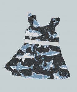 DressTankRuffleRibbon - Shark Splash