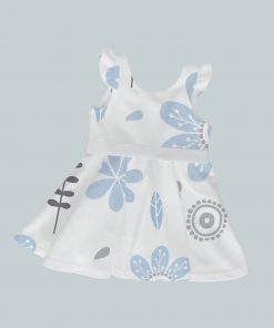 DressTankRuffleRibbon - Blue Blossom Beauty