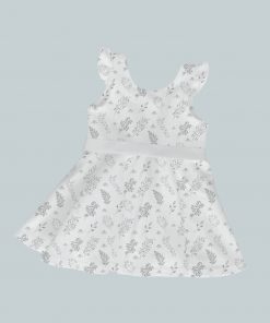 DressTankRuffleRibbon - Black White Floral