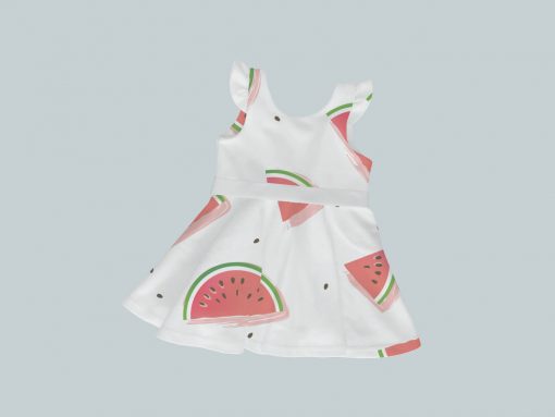 DressTankRuffleRibbon - Watermelon Slices & Seeds
