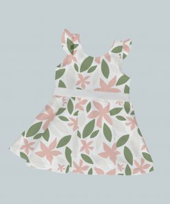 DressTankRuffleRibbon - Mod Pink Flower