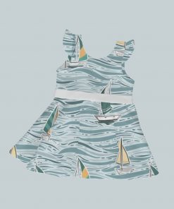 DressTankRuffleRibbon - Sailing Waves