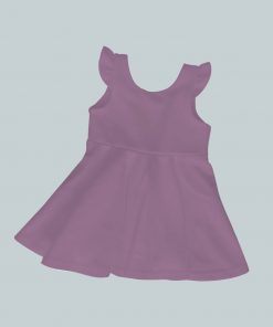 Dress with Ruffled Sleeves - Purple