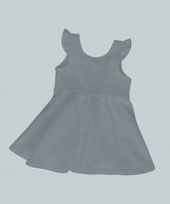 Dress with Ruffled Sleeves - Gray Green