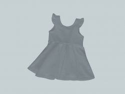 Dress with Ruffled Sleeves - Gray Green