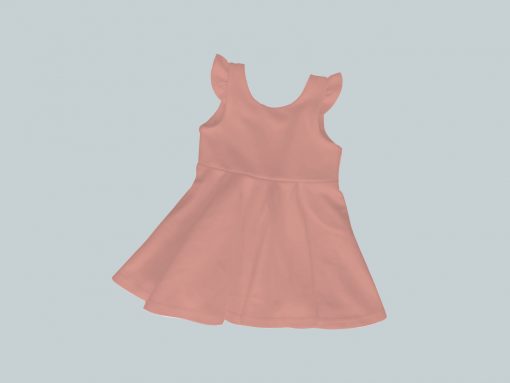Dress with Ruffled Sleeves - Peach