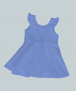 Dress with Ruffled Sleeves - Periwinkle