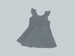 Dress with Ruffled Sleeves - Dark Gray