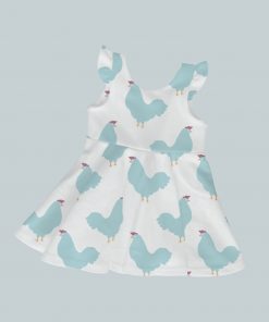 Dress with Ruffled Sleeves - Chicken Chick