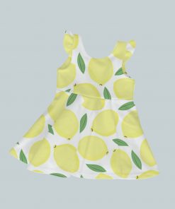 Dress with Ruffled Sleeves - Lively Lemons