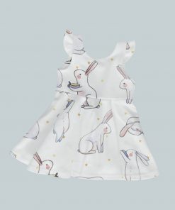Dress with Ruffled Sleeves - Bunny Baby