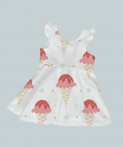 Dress with Ruffled Sleeves - Ice Cream Surprise
