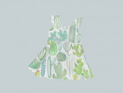 Dress with Ruffled Sleeves - Cactus
