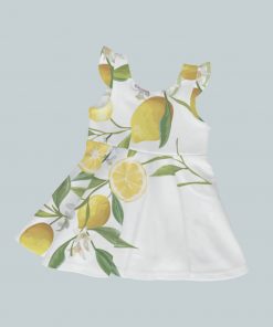 Dress with Ruffled Sleeves - Lemons Detailed Floral