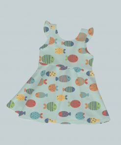 Dress with Ruffled Sleeves - Fish Friends