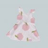 Dress with Ruffled Sleeves - Pink Apple
