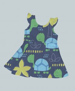 Dress with Ruffled Sleeves - Turtle Talk