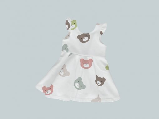 Dress with Ruffled Sleeves - All Over Bears