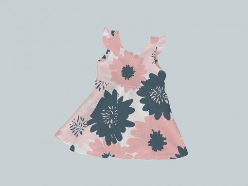 Dress with Ruffled Sleeves - Big Blooms