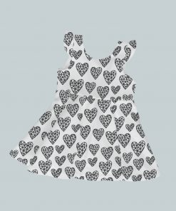 Dress with Ruffled Sleeves - Sketched Hearts