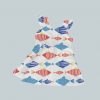 Dress with Ruffled Sleeves - Bold Fish