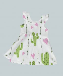 Dress with Ruffled Sleeves - Cactus Love