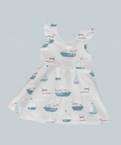 Dress with Ruffled Sleeves - Big Boat Small Boat