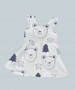 Dress with Ruffled Sleeves - Woodsy Bear