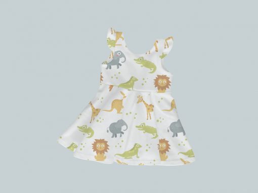 Dress with Ruffled Sleeves - Animal Crackers