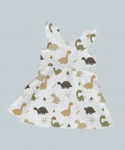 Dress with Ruffled Sleeves - Dino Party
