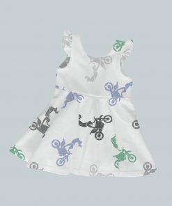 Dress with Ruffled Sleeves - Dirt Bike