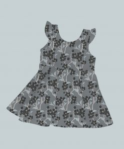 Dress with Ruffled Sleeves - Baby Black Blooms