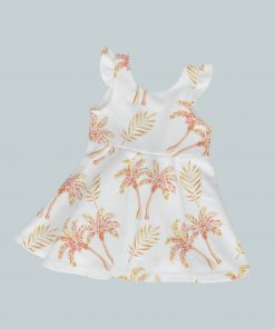 Dress with Ruffled Sleeves - Sunny Palms