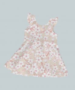 Dress with Ruffled Sleeves - Peachy Bloom