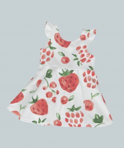 Dress with Ruffled Sleeves - Double Berry