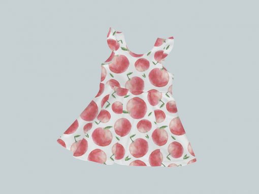 Dress with Ruffled Sleeves - Apple a Day