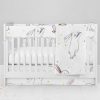 Bumperless Crib Set with Modern Skirt and Modern Rail Covers - Bunny Baby