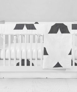 Bumperless Crib Set with Modern Skirt and Modern Rail Covers - Tented
